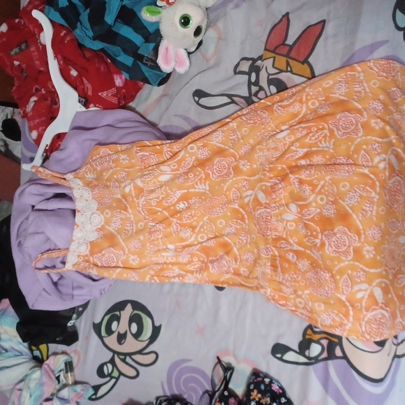 MUDD SIZE 5 GIRLS ORANGE MAXI DRESS - Picture 2 of 2